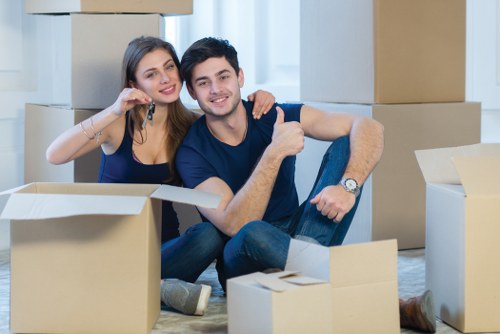 Flat removals team preparing a Chelsea apartment move