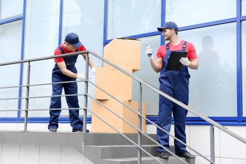 Staff member wearing PPE during storage operations