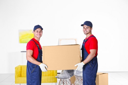 Chelsea house removals planning with moving boxes and street access