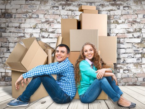 Packing supplies and labelled boxes for flat removals in Chelsea