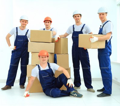 Packed household items ready for storage