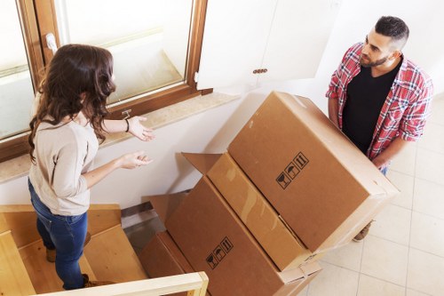 Secure packing materials used for a home relocation in Chelsea