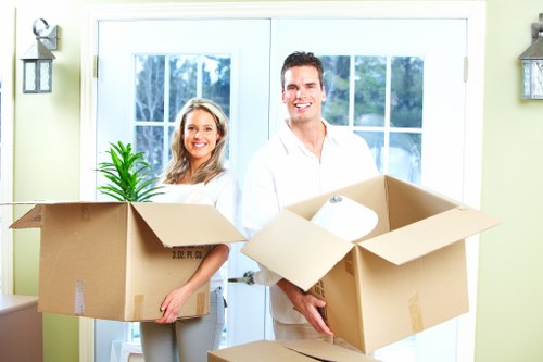 Professional movers loading boxes in Chelsea